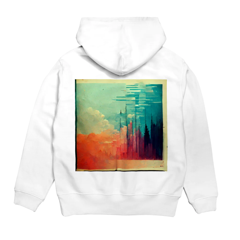 Cyber Chickenのpaint_01 Hoodie:back