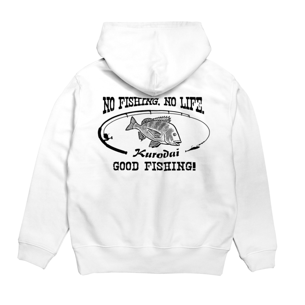 Discover No Fishing No Life メンズ レディース パーカー クロダイ