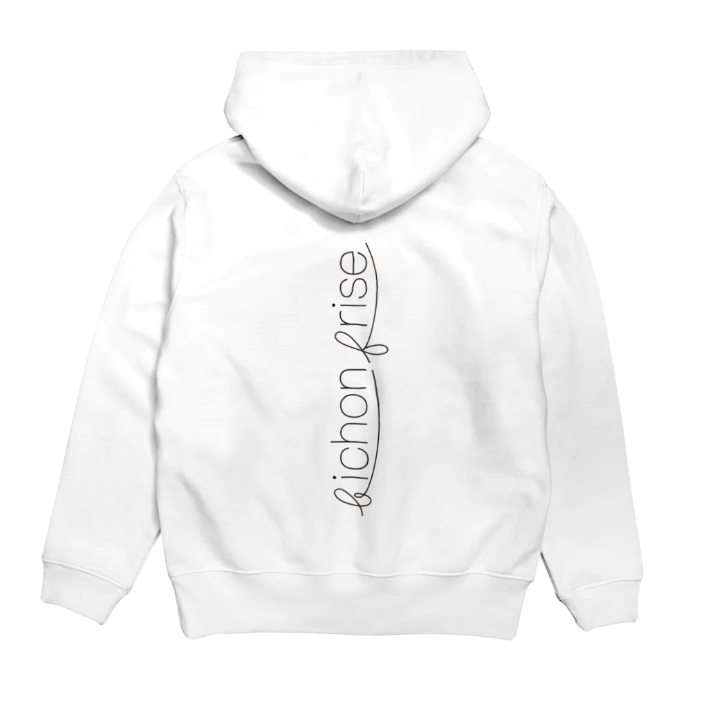 hummingbirdのビションフリーゼ　bichon frise  Hoodie:back