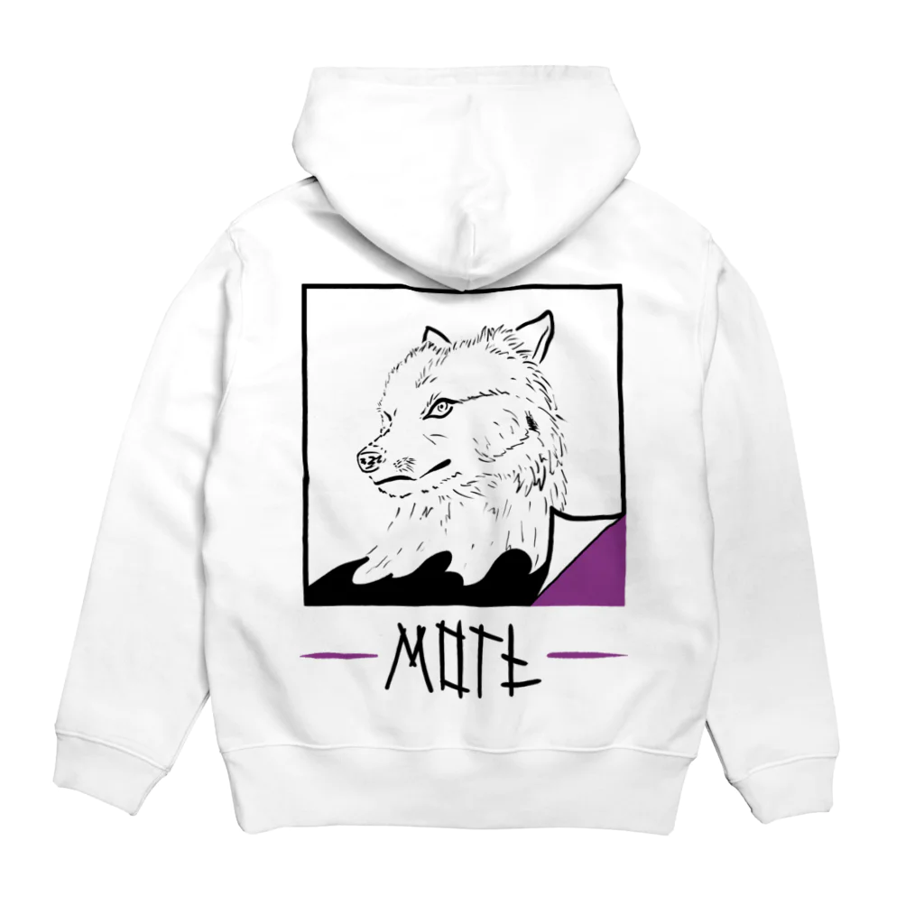 ECLAUGH （エクラフ）のWOLF （両面プリント） Hoodie:back