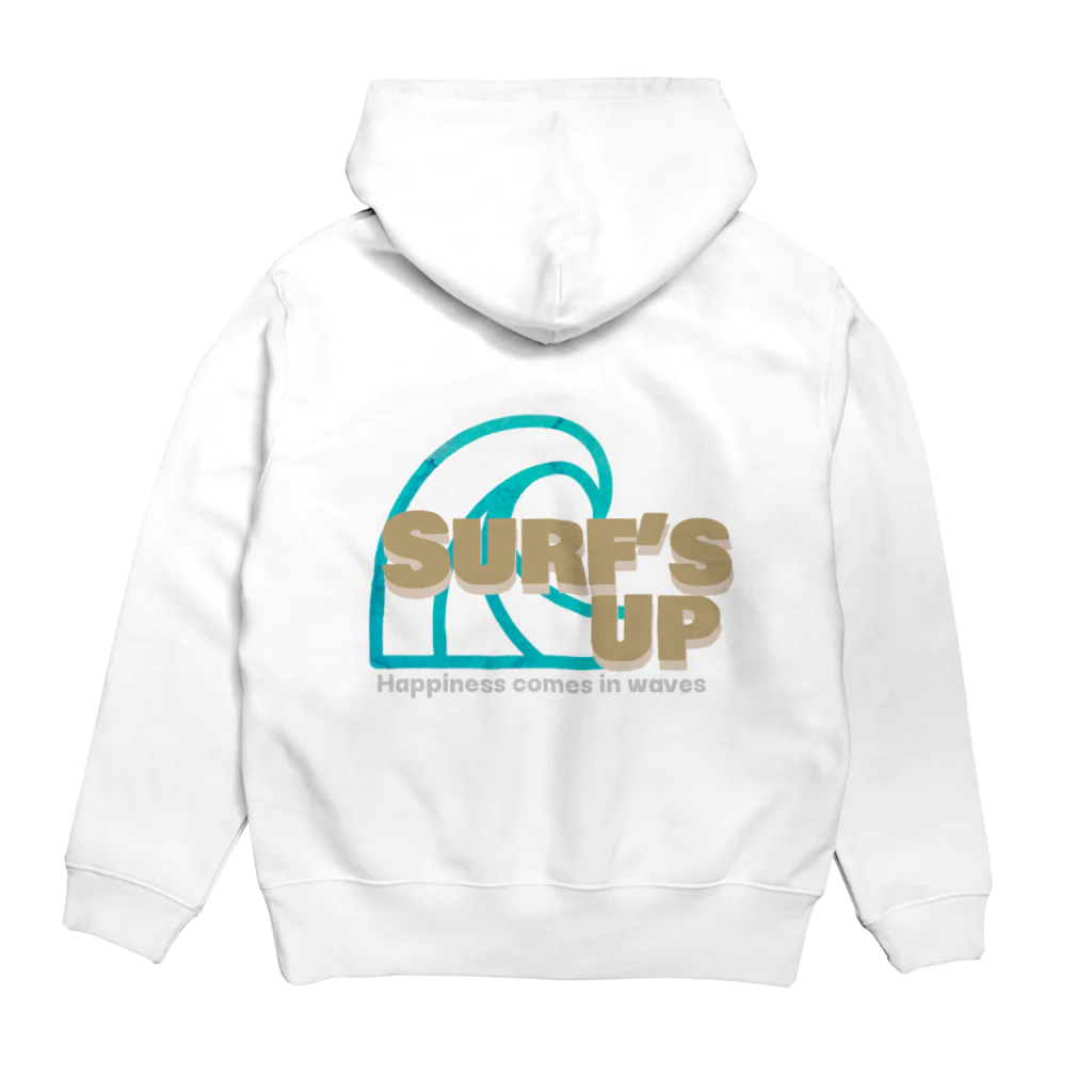 Surf’s up＊オリジナルデザインitemのSurf's up〜良い波がきた・波ver〜オリジナルデザイン Hoodie:back