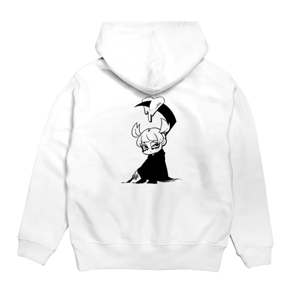 MYOUCHIKIRINのジャンクリーパー 淡色 Hoodie:back