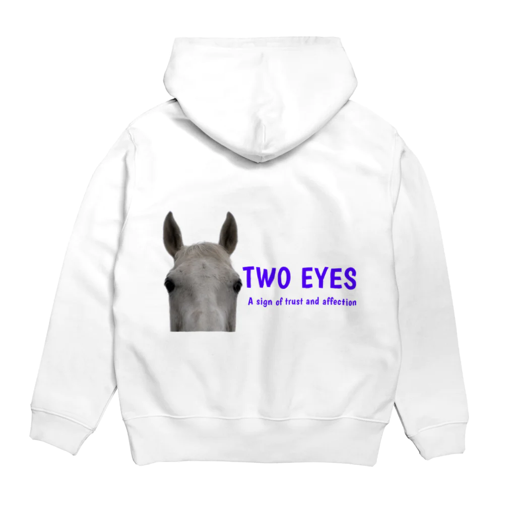 HorseSpaceTsumugiのぶーちゃまのTWO EYES Hoodie:back