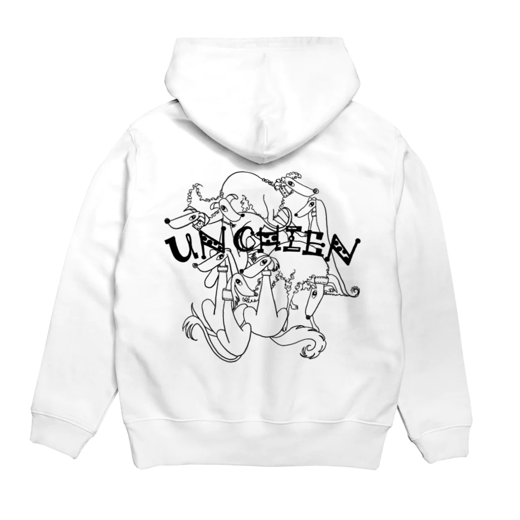 UnchienのUn chien パーカーの裏面