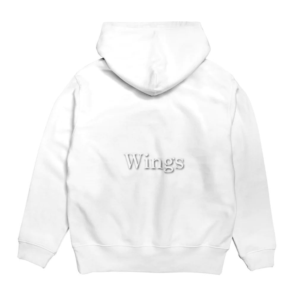 wingsのWings ロゴ パーカーの裏面