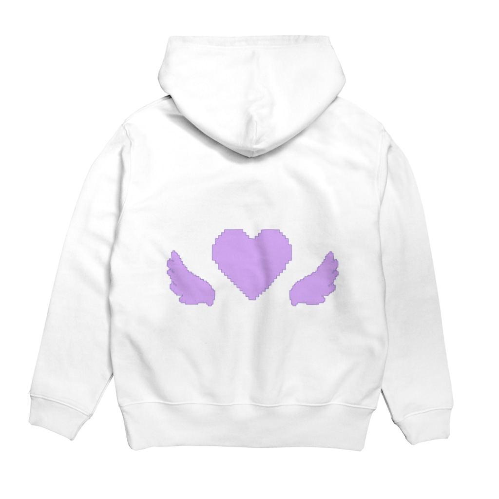AngeThirdのドットハートエンジェル【パープル】 Hoodie:back