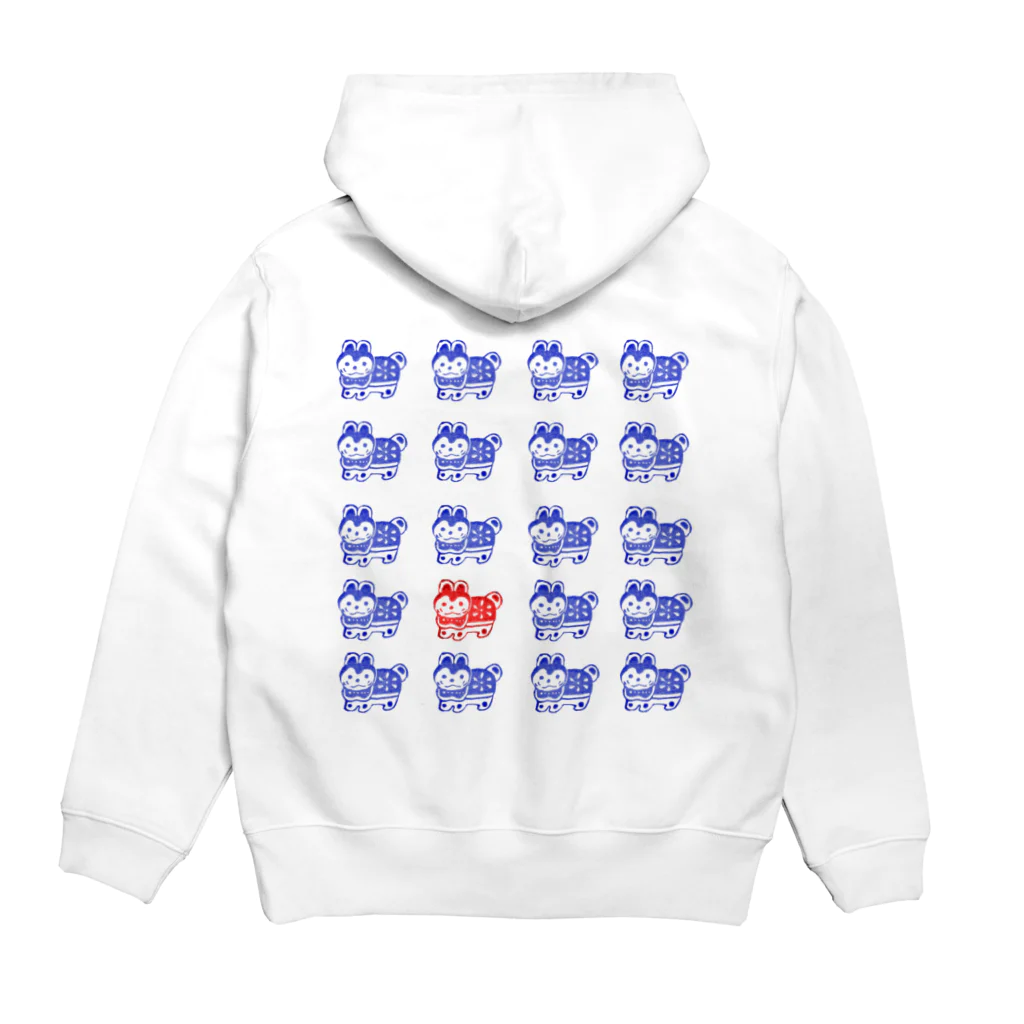 くろすけの張子犬はんこ Hoodie:back