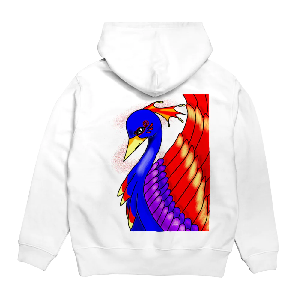 greetenの不死鳥アート  幻想世界 Hoodie:back