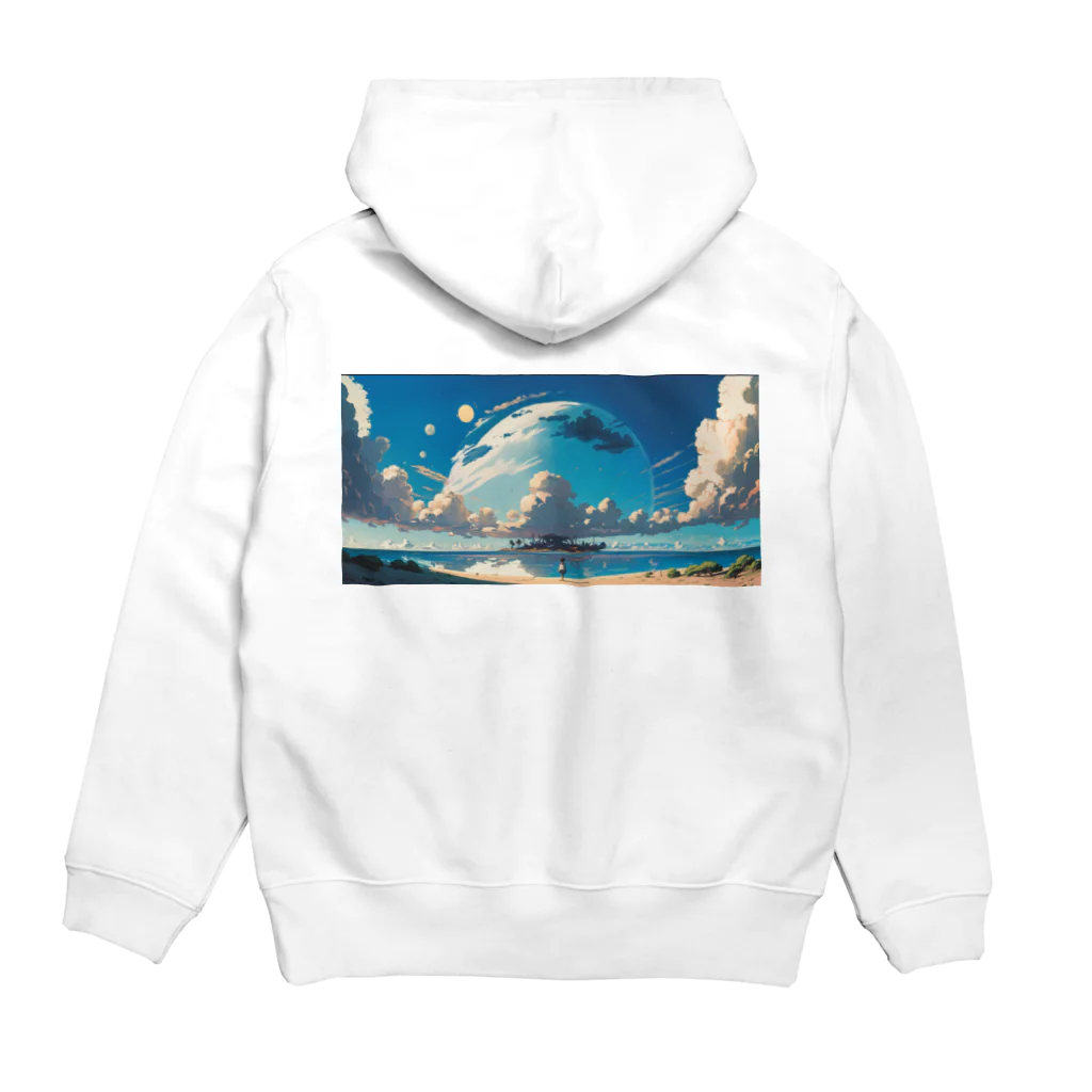 ギフト丸の海と空と私 Hoodie:back