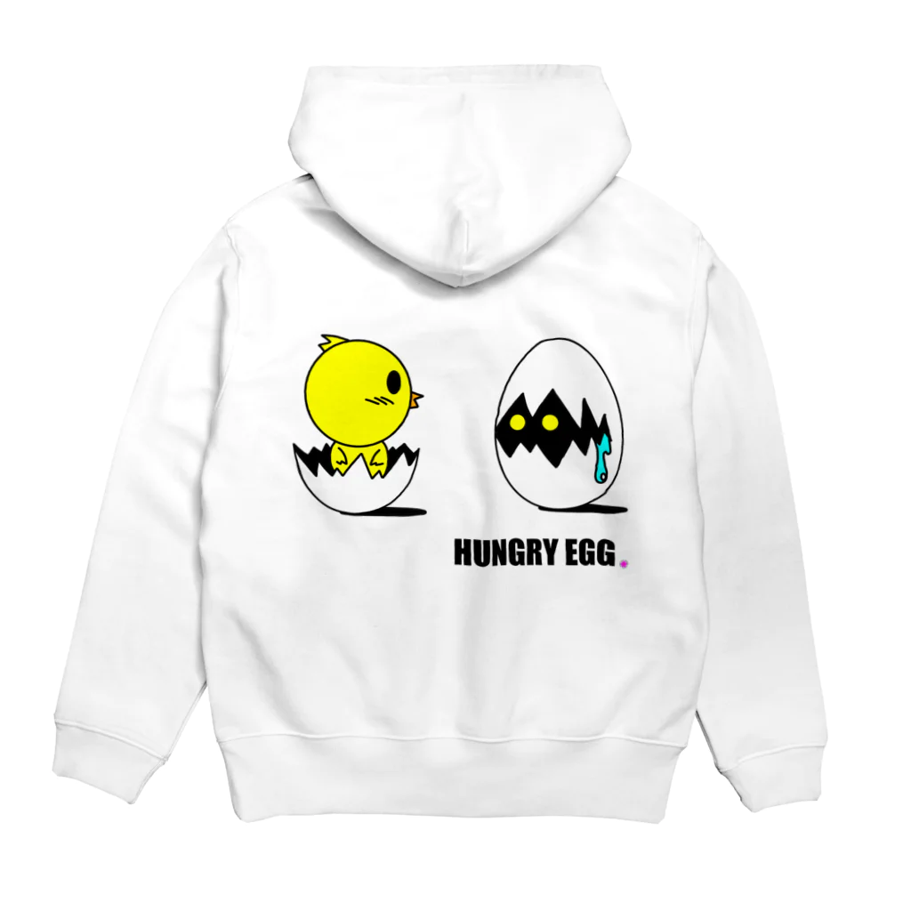 PLUM  VILLAGEの『HUNGRY EGG』「・・・ん？」 パーカーの裏面