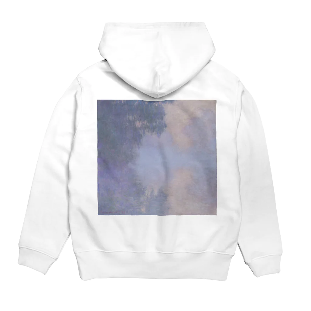 世界美術商店のジヴェルニー近郊のセーヌ川支流(霧) / Branch of the Seine near Giverny (Mist) Hoodie:back