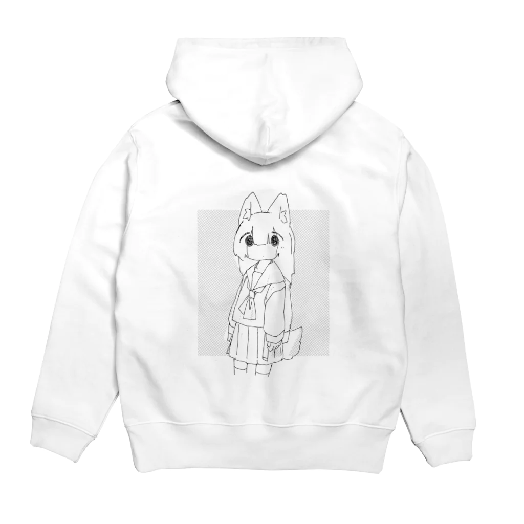 かわず乳製品店の犬耳セーラーリュック Hoodie:back