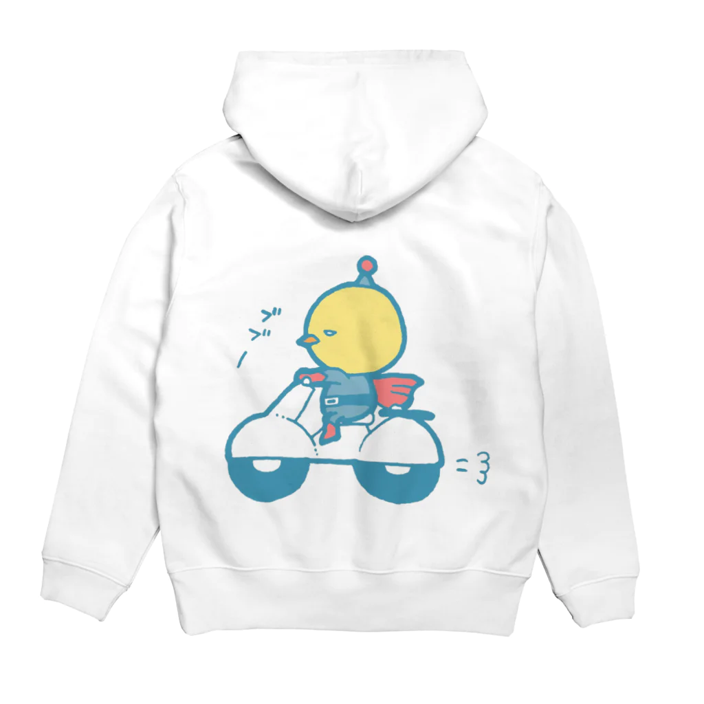 赤羽チキンのバイクでおでかけ赤羽チキン Hoodie:back