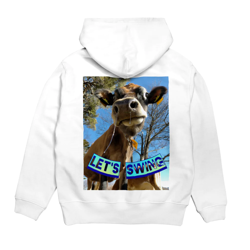 おかゆさんのお店のLet's swing  Hoodie:back