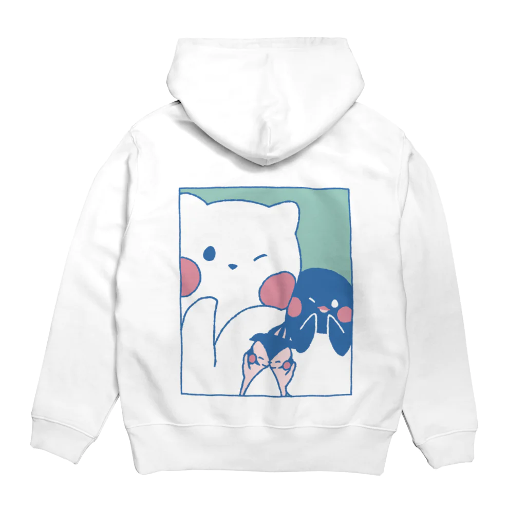 tafu tafuのかわいいポーズのしろぎんしま Hoodie:back