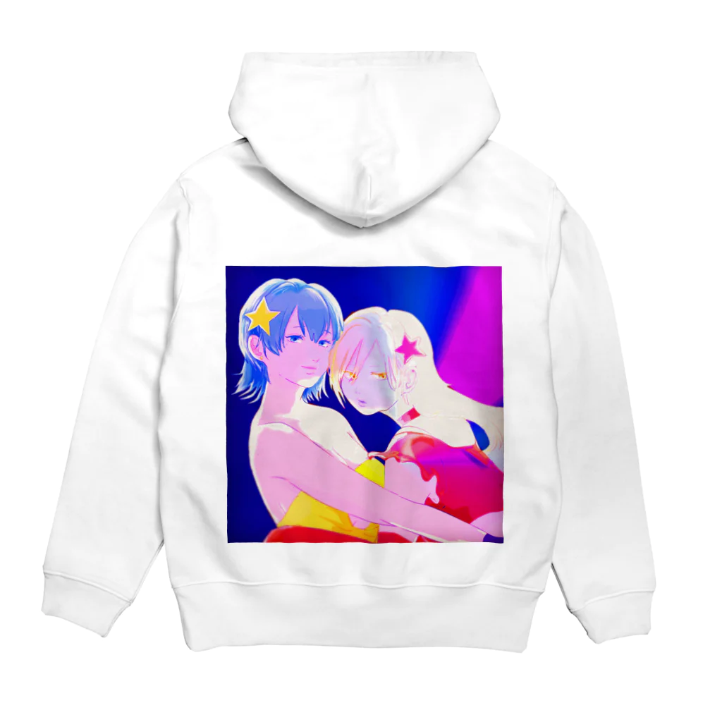 neon テトラマン🪸のアイドルちゃんズ Hoodie:back