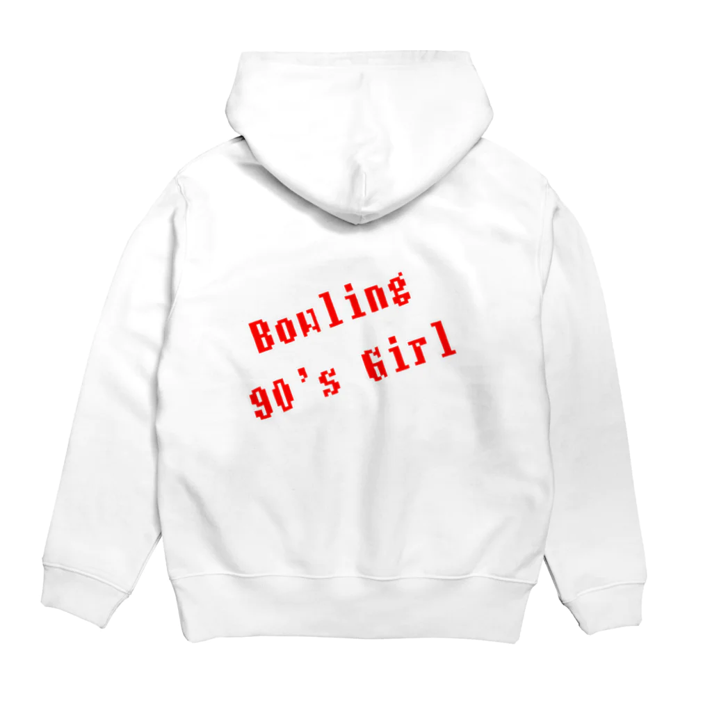 ボウリング アートショップのBowling 90's  Girl Hoodie:back