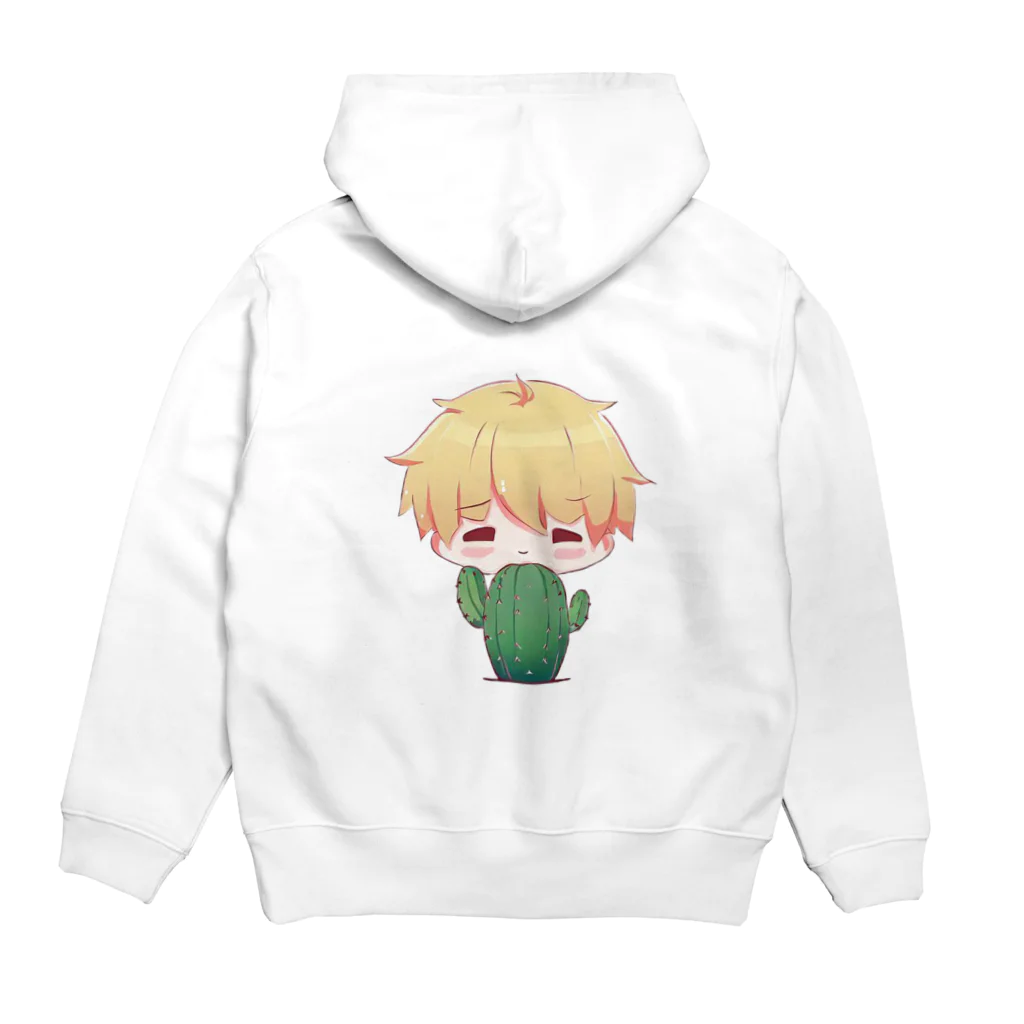 夢キャラSHOPのサボくん（#かわいいサボテン） Hoodie:back