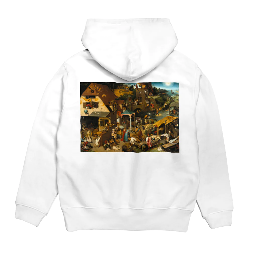 世界美術商店のネーデルラントの諺 / Netherlandish Proverbs Hoodie:back