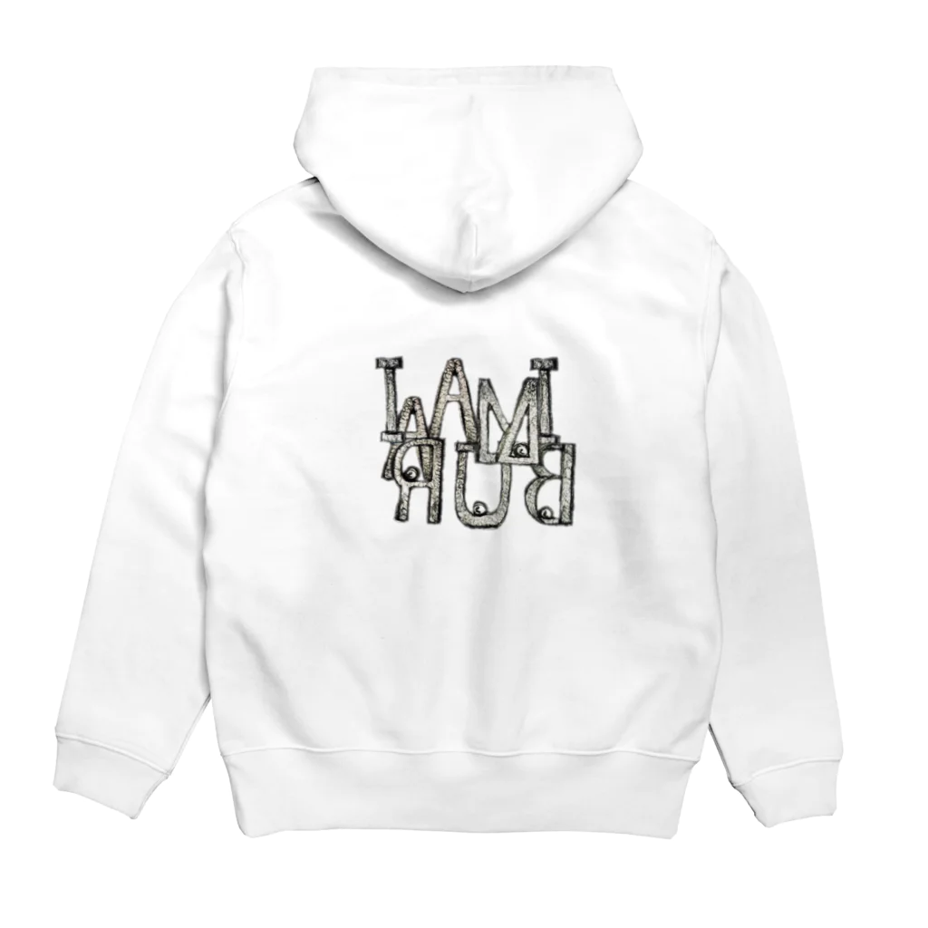 IMABURAIの煌めくミラー文字 Hoodie:back