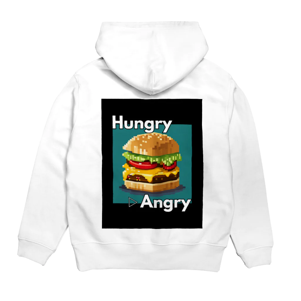 hAngryの【ハンバーガー】hAngry  Hoodie:back