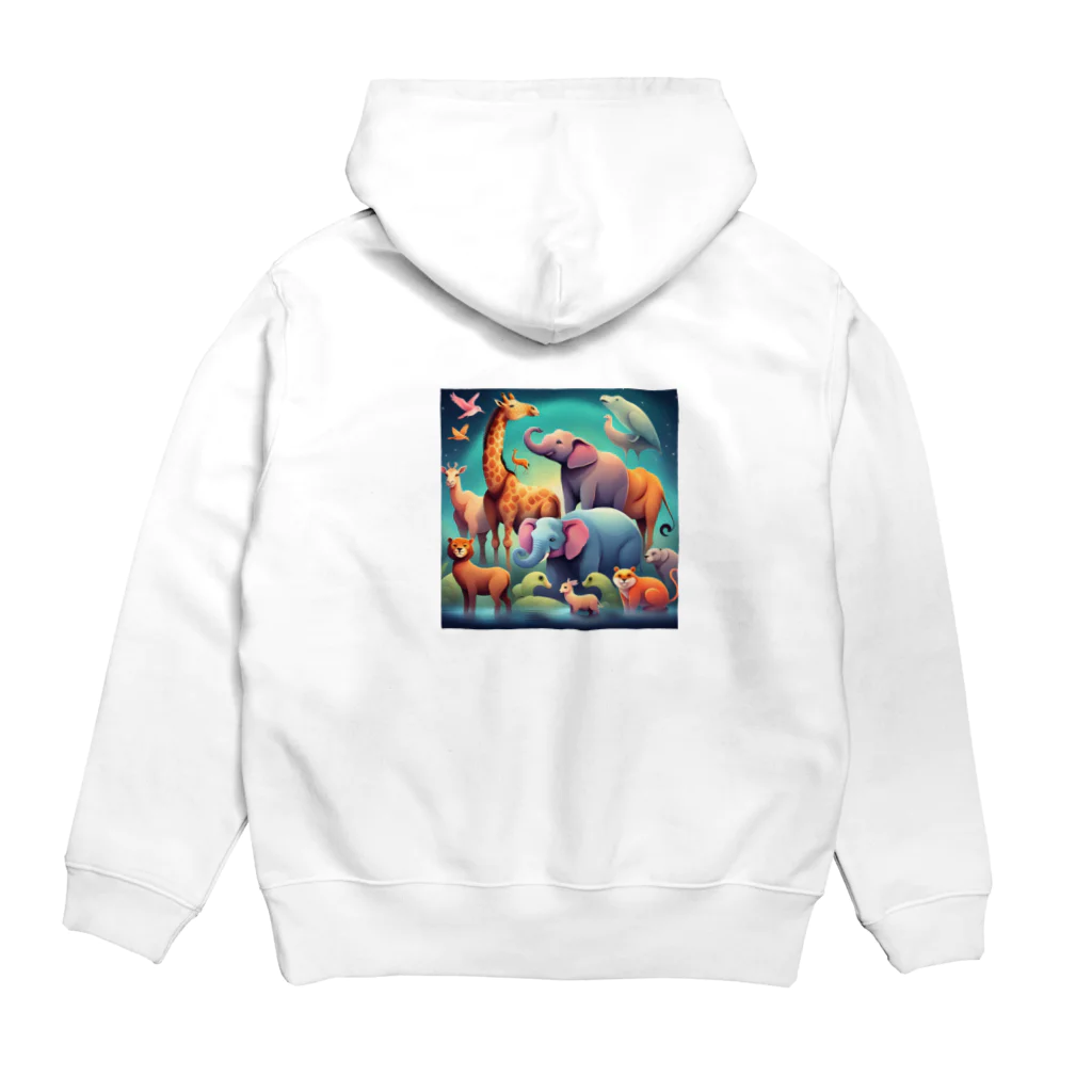 マーブの自然の動物園 Hoodie:back