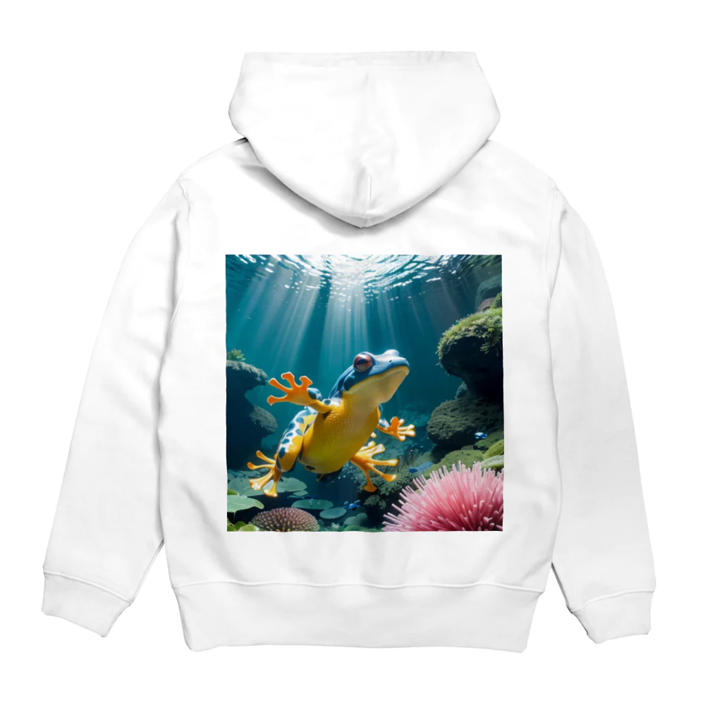 人魚の夢の新種発見ヤドクガエル Hoodie:back