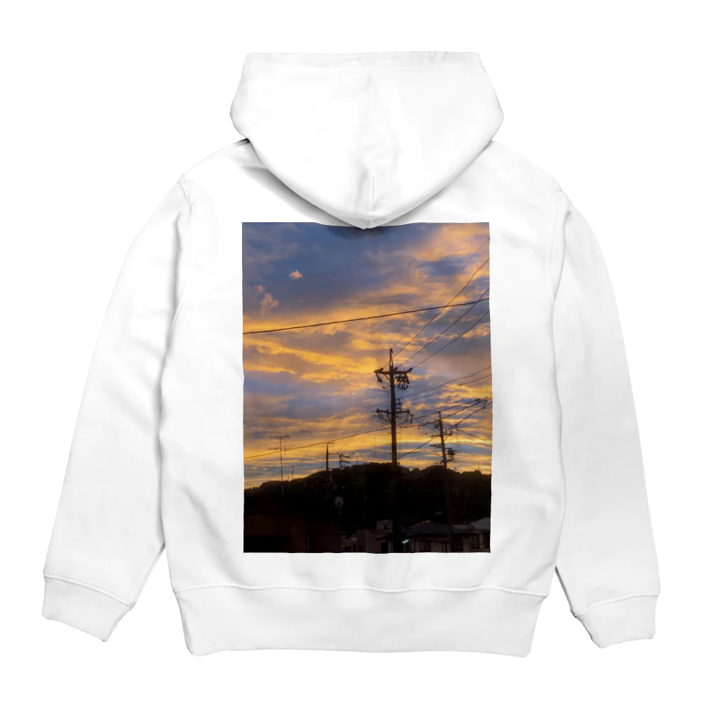 life photo goods shopの夕焼け Hoodie:back