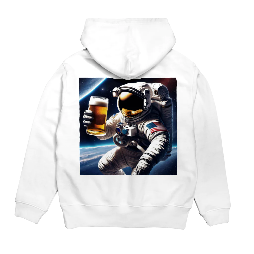 宇宙開発デザイン科の酒飲みアストロノーツ Hoodie:back