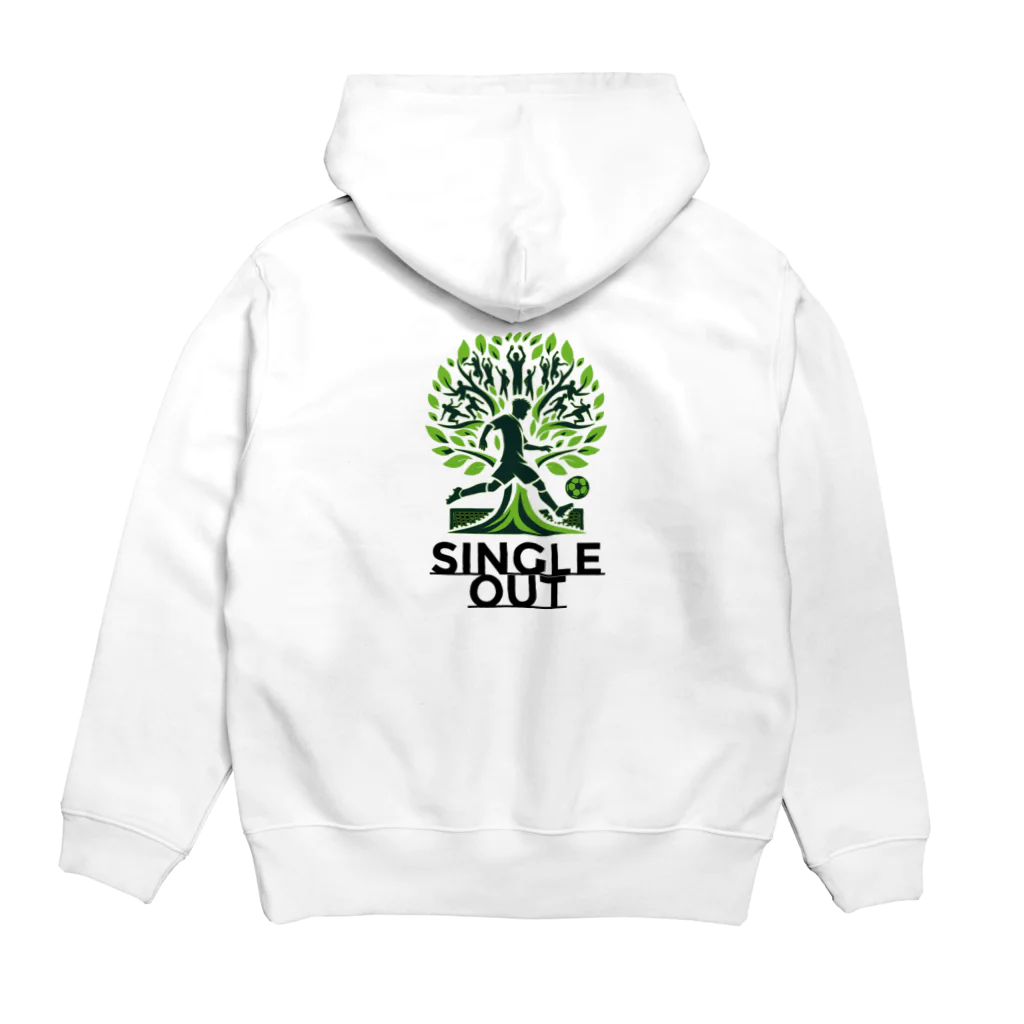 Single outのSingle outの会社ロゴです Hoodie:back