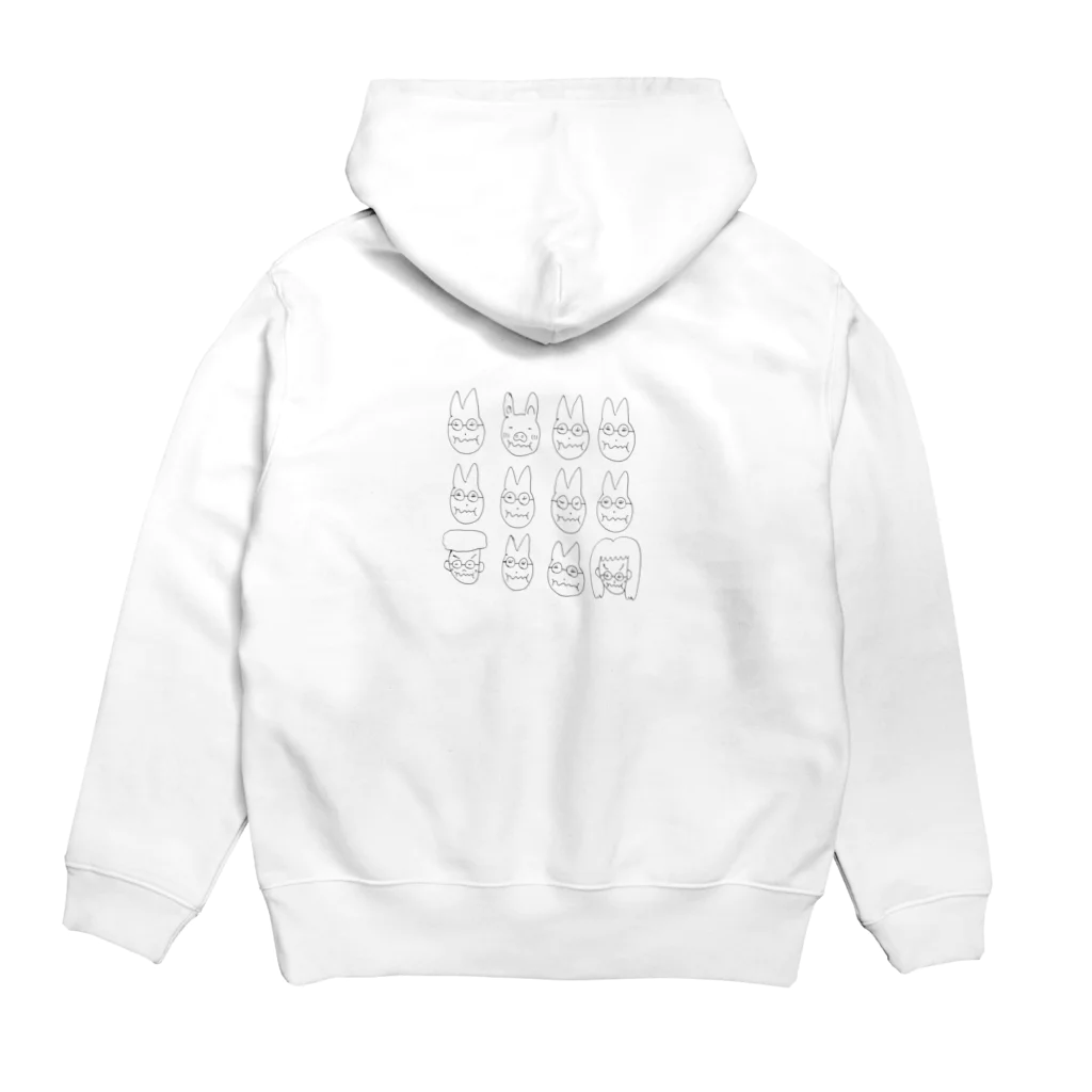 m-k-mのおこってるネコちゃん Hoodie:back
