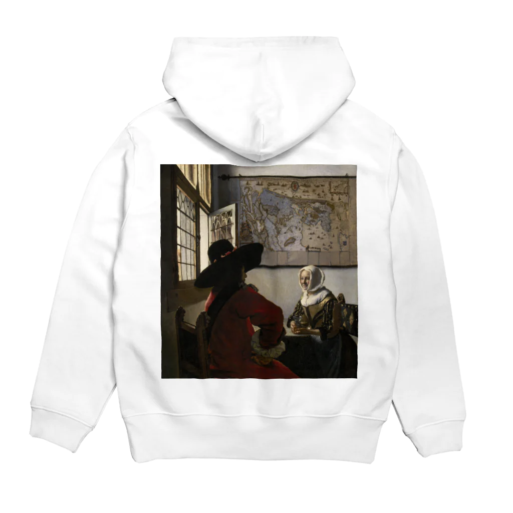 世界美術商店の兵士と笑う女 / Officer and Laughing Girl Hoodie:back