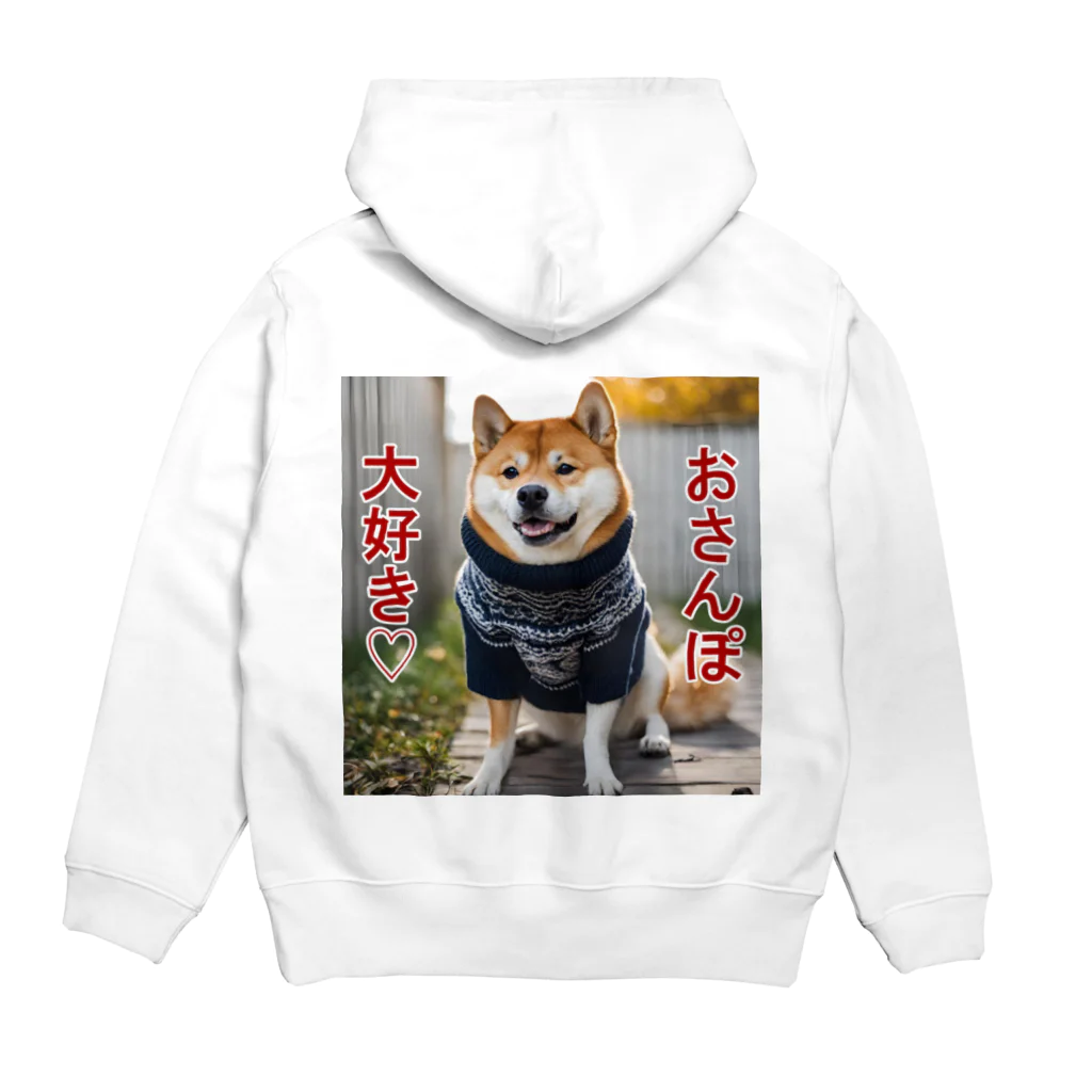 てくのちゃんのおさんぽ大好き♡柴犬 Hoodie:back