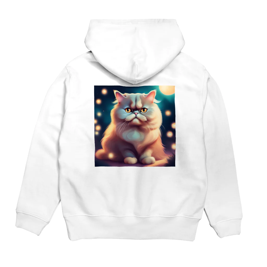 レモングラスのごきげんなペルシャ猫 Hoodie:back