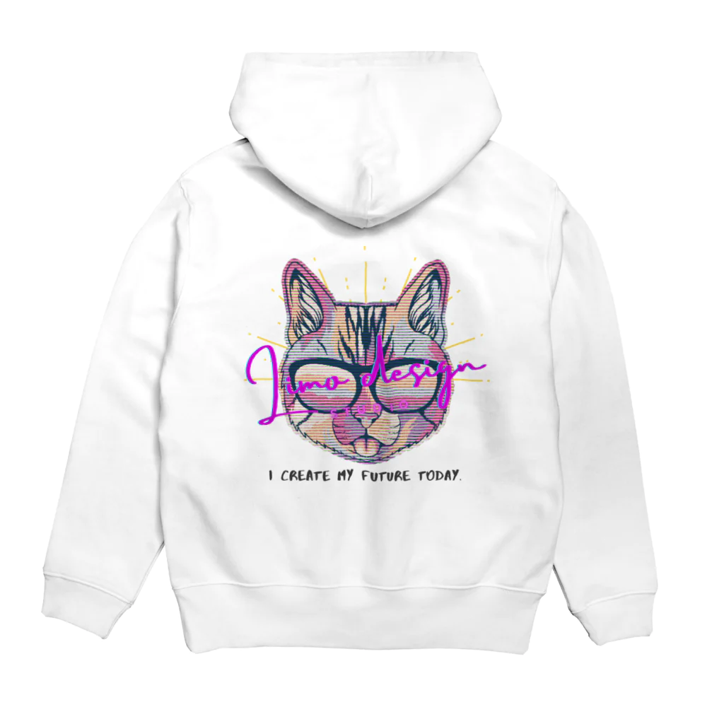 リモデザインスタジオの現実創造ネコ｜Limo design studio Hoodie:back