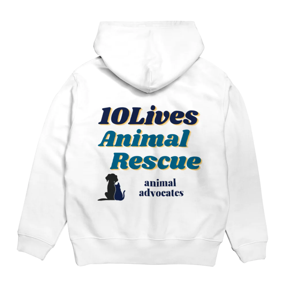 mihamaneko のMihamaneko Animal rescue  Hoodie:back