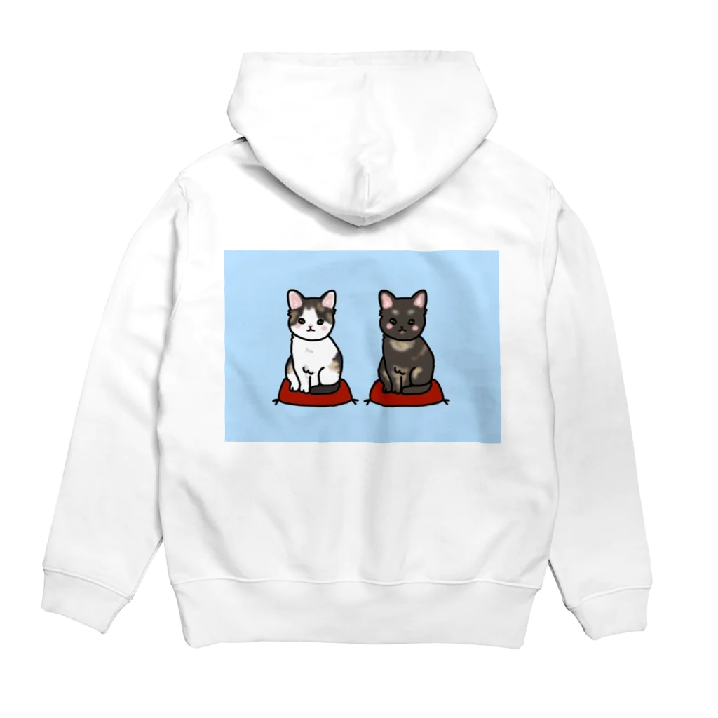 ウズラ ショップのウズラ＆ミジュ Hoodie:back