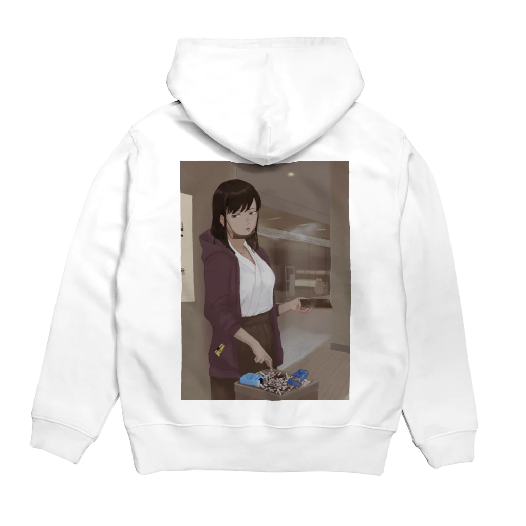 きなりの喫煙者 Hoodie:back