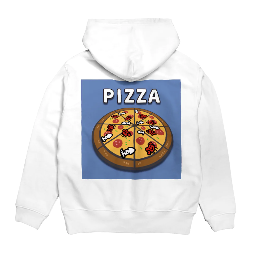 ほらをた娘🦈ྀི🎈のほらをた娘 くぁに＆いくぁ PIZZA Hoodie:back