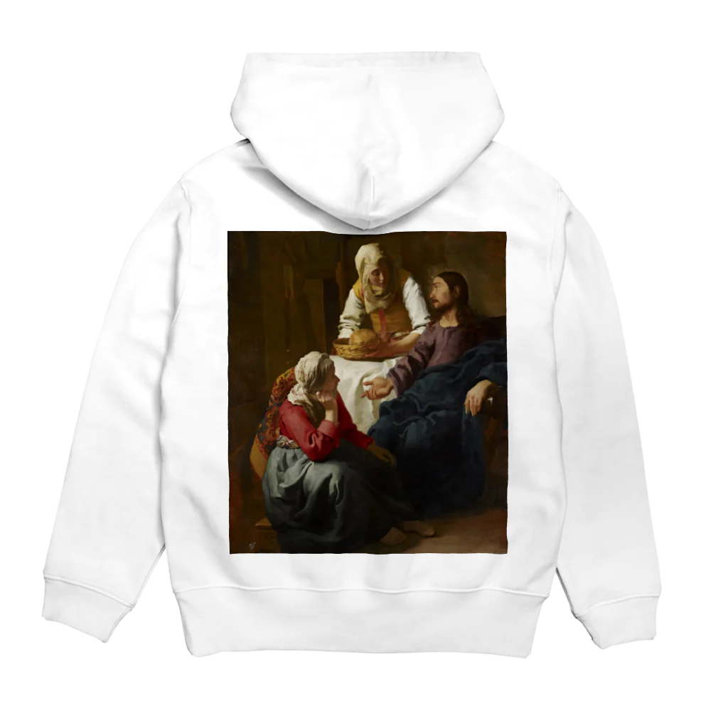 世界美術商店のマルタとマリアの家のキリスト / Christ in the House of Martha and Mary Hoodie:back