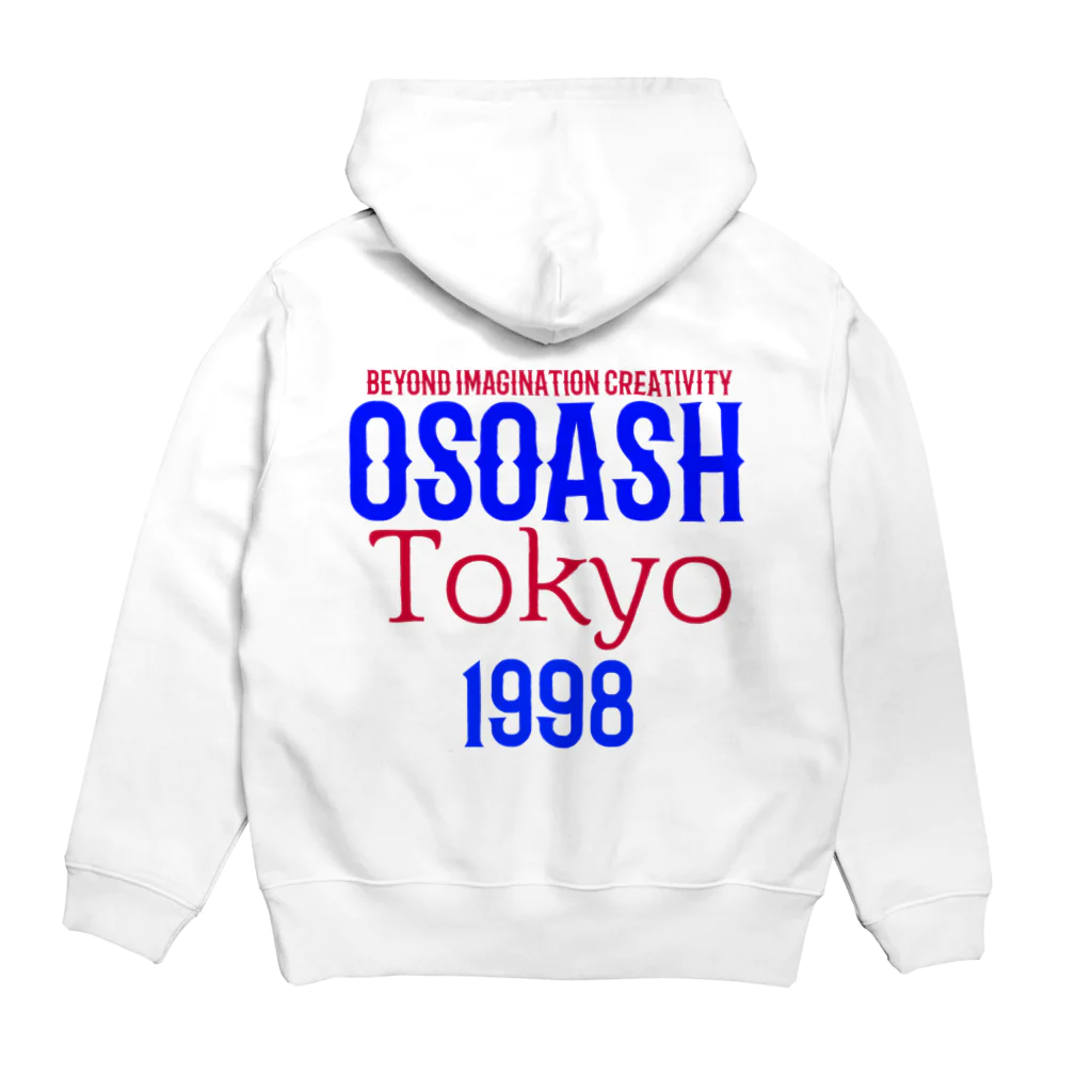 OSOASHのOSOASH東京BICロゴ パーカーの裏面