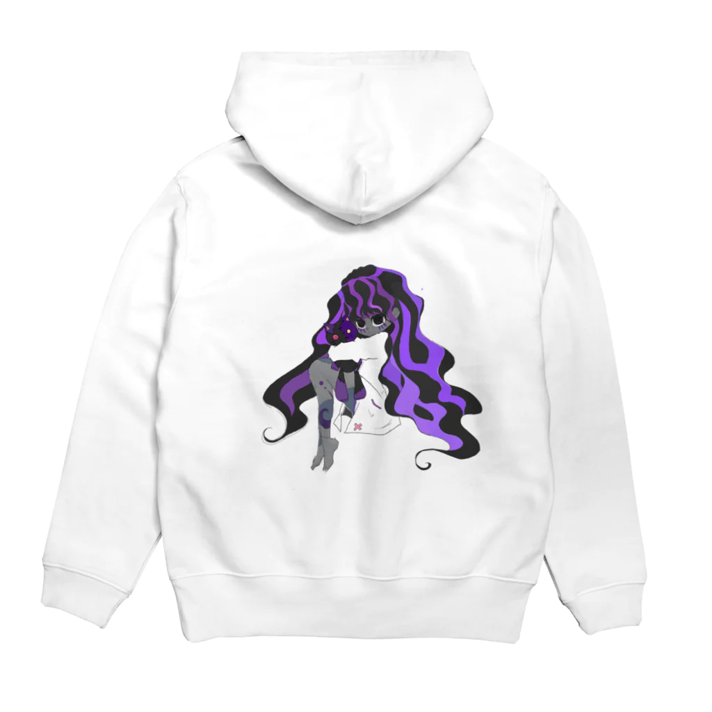 キノコ猫のお店の女の子 Hoodie:back