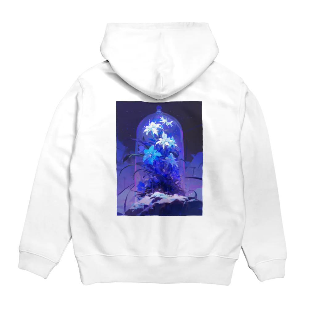 AQUAMETAVERSEのブリザードフラワーをガラスドームの中へ　ラフルール　1859 Hoodie:back