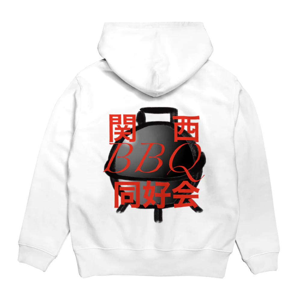 関西BBQ同好会公式の③【旧ロゴ】関西BBQ同好会 Hoodie:back