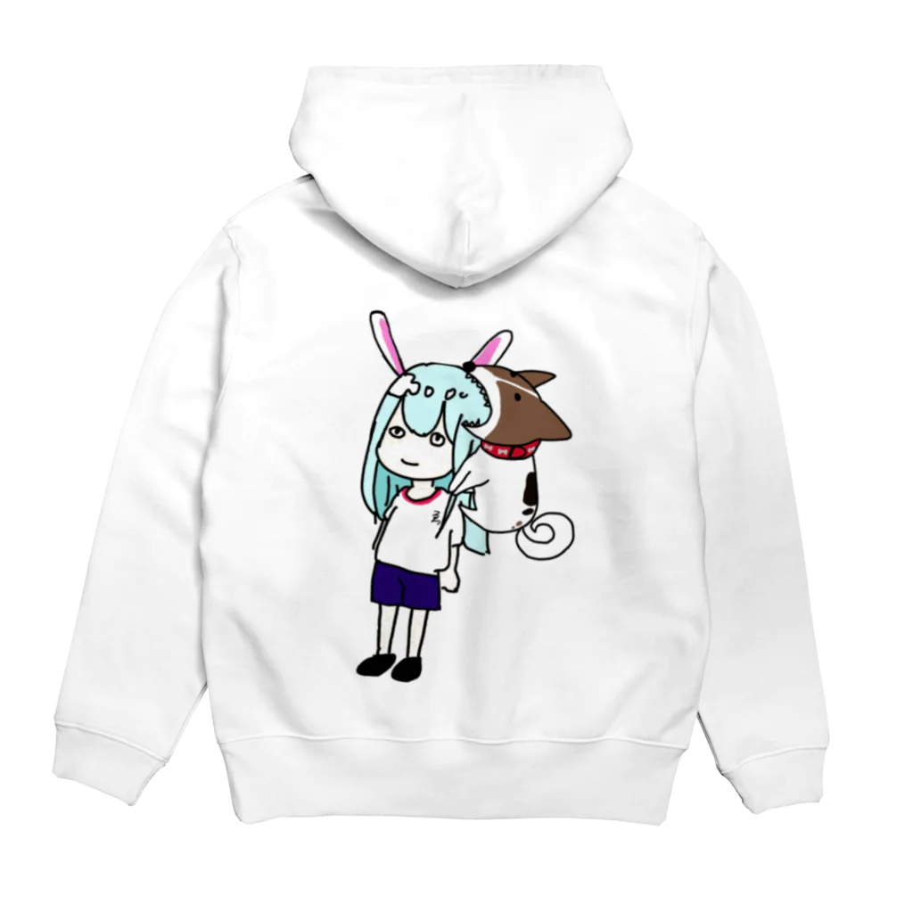 兎月 ゑものゑものアイツとお家のイッヌ Hoodie:back