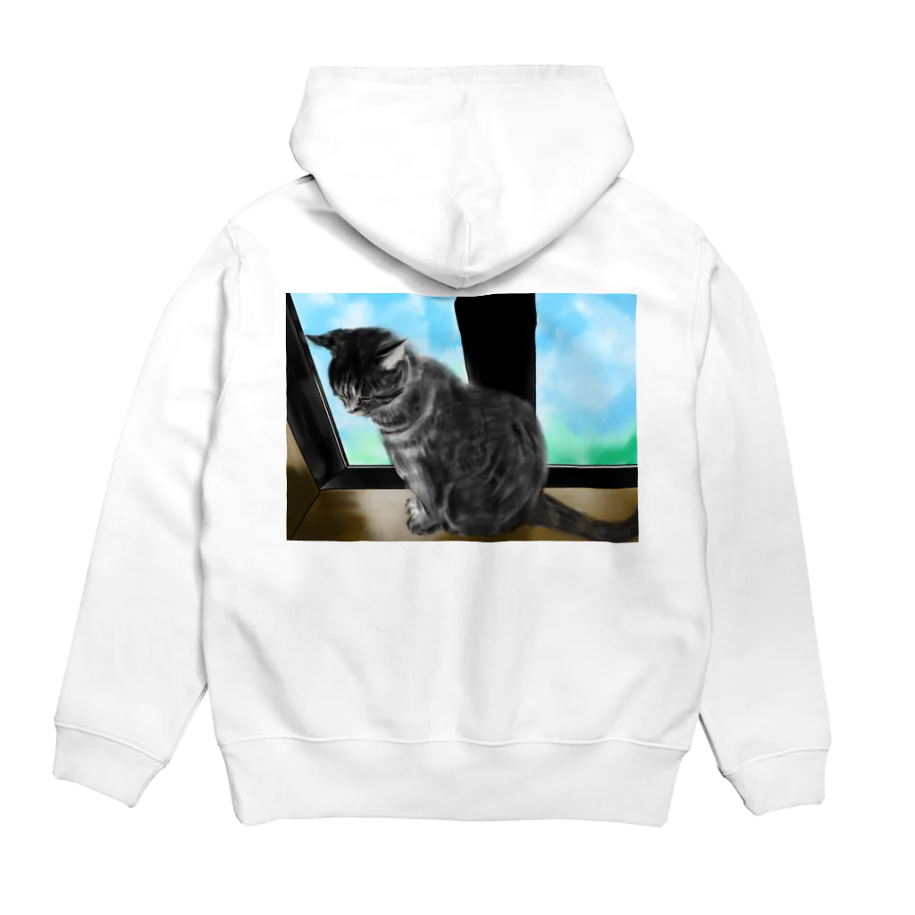 ONPu.ARTのCats ＆ Window Hoodie:back