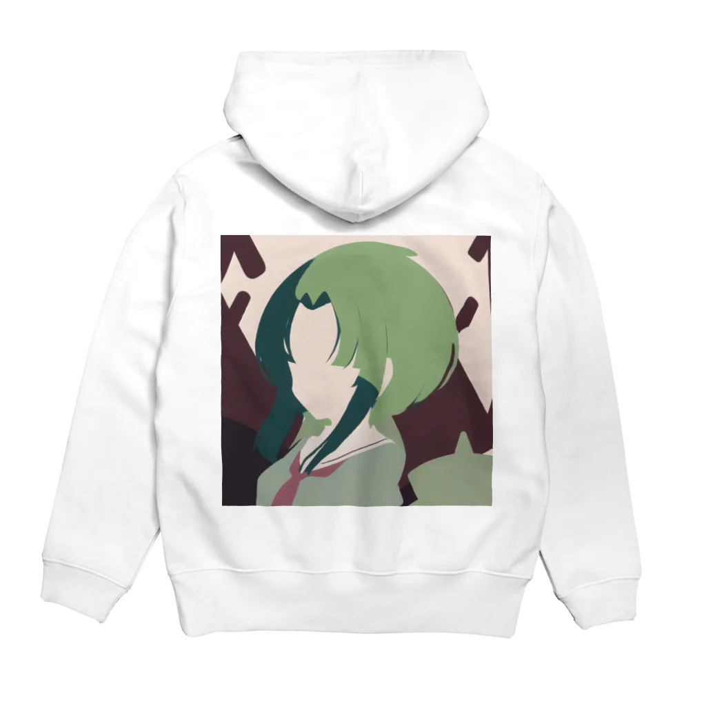 Riollaの緑の女の子 Hoodie:back