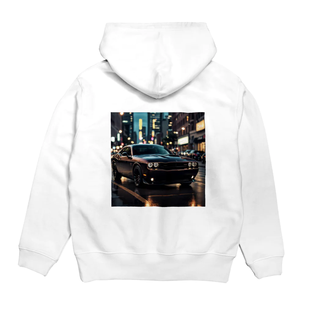 isityanのダッジチャレンジャー　車好き Hoodie:back