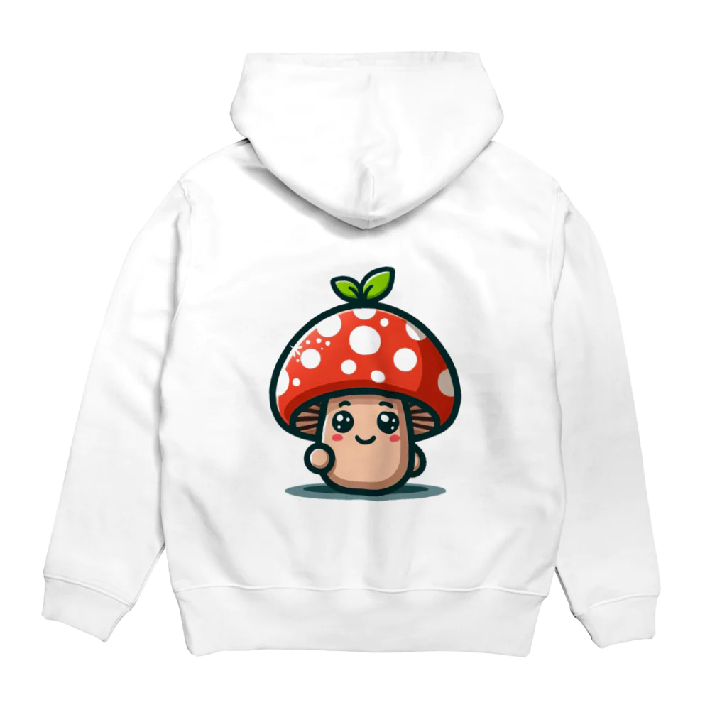 かわいいキノコくん🍄のかわいいキノコくん🍄 パーカーの裏面