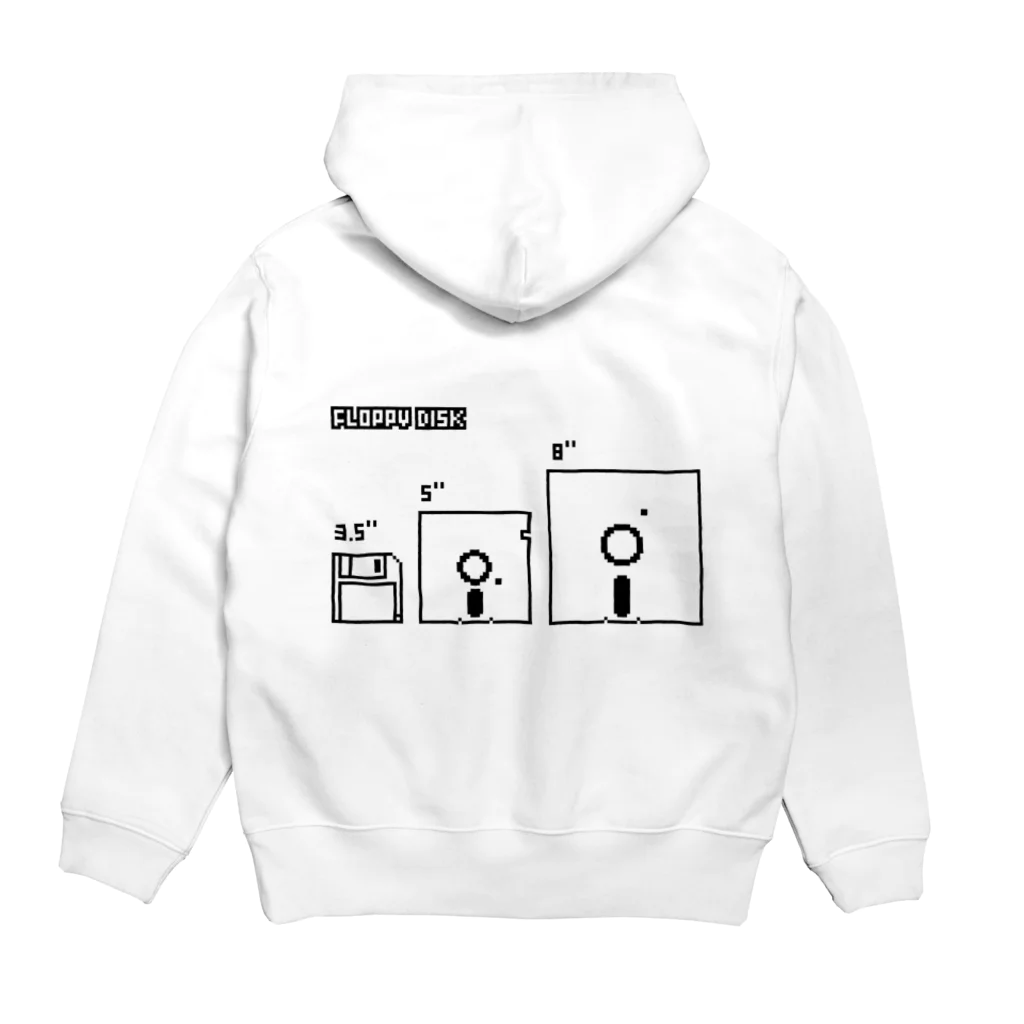 ponco2のフロッピーディスク Hoodie:back